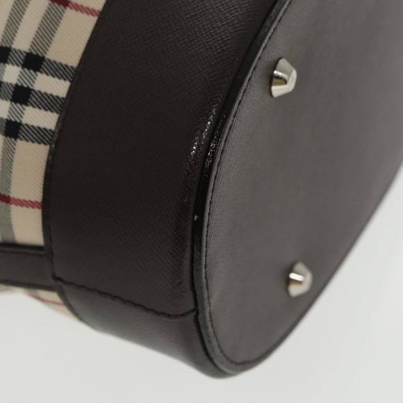 BURBERRY Nova Check Tote Bag Canvas Beige Brown Auth ki5135 - Picture 12 of 16